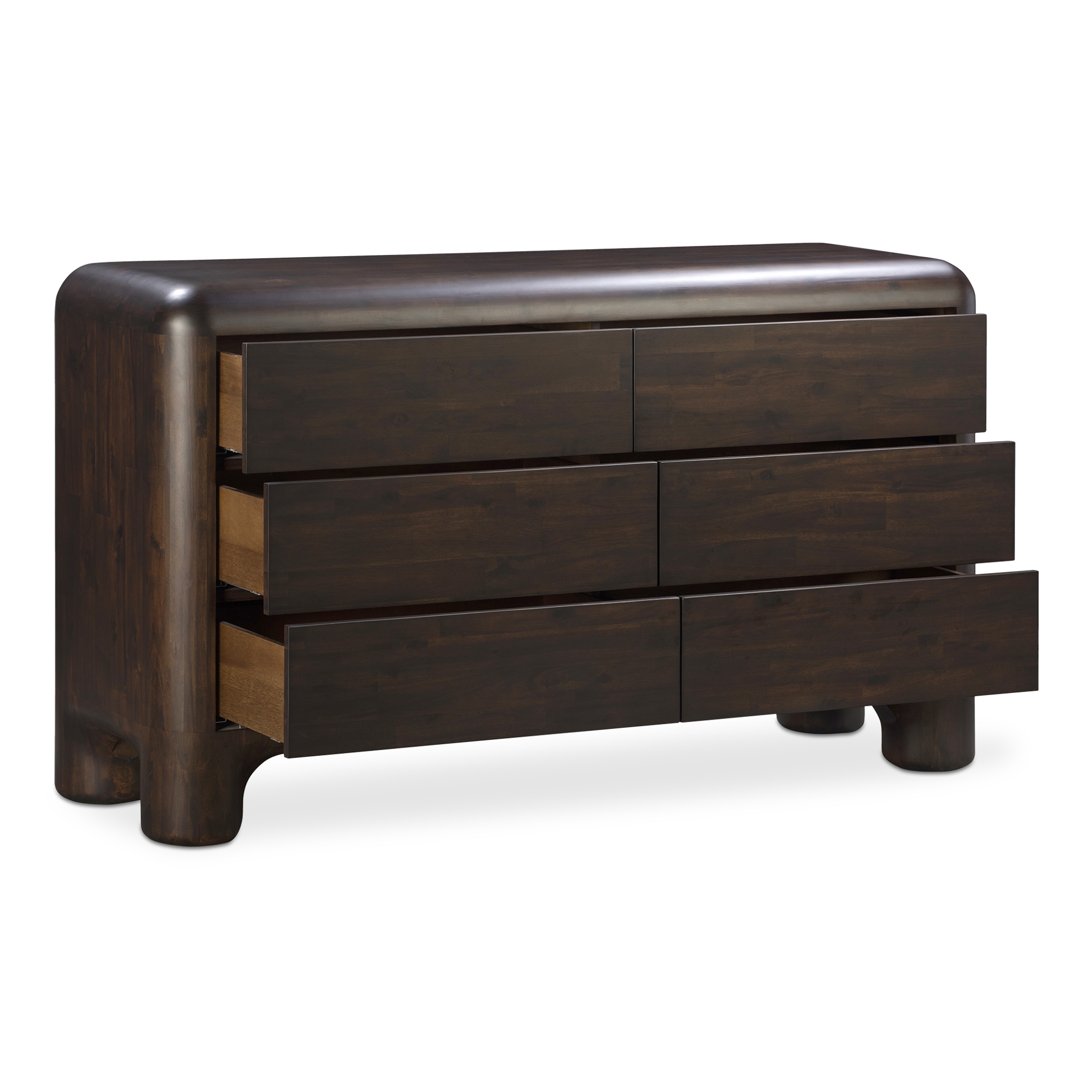 Rowan 6 Drawer Dresser Dark Brown - Image 5