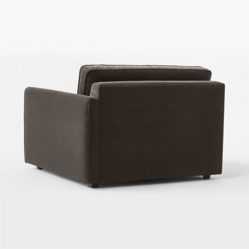 Malea Charcoal Grey Performance Fabric Right-Arm Chair - Image 4