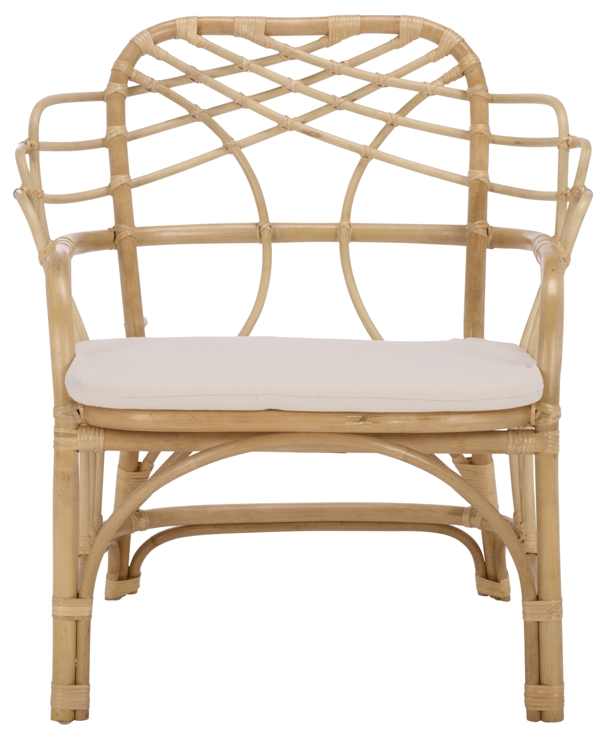 Junie Rattan Dining Chair - Natural / Cream - Safavieh - Image 0
