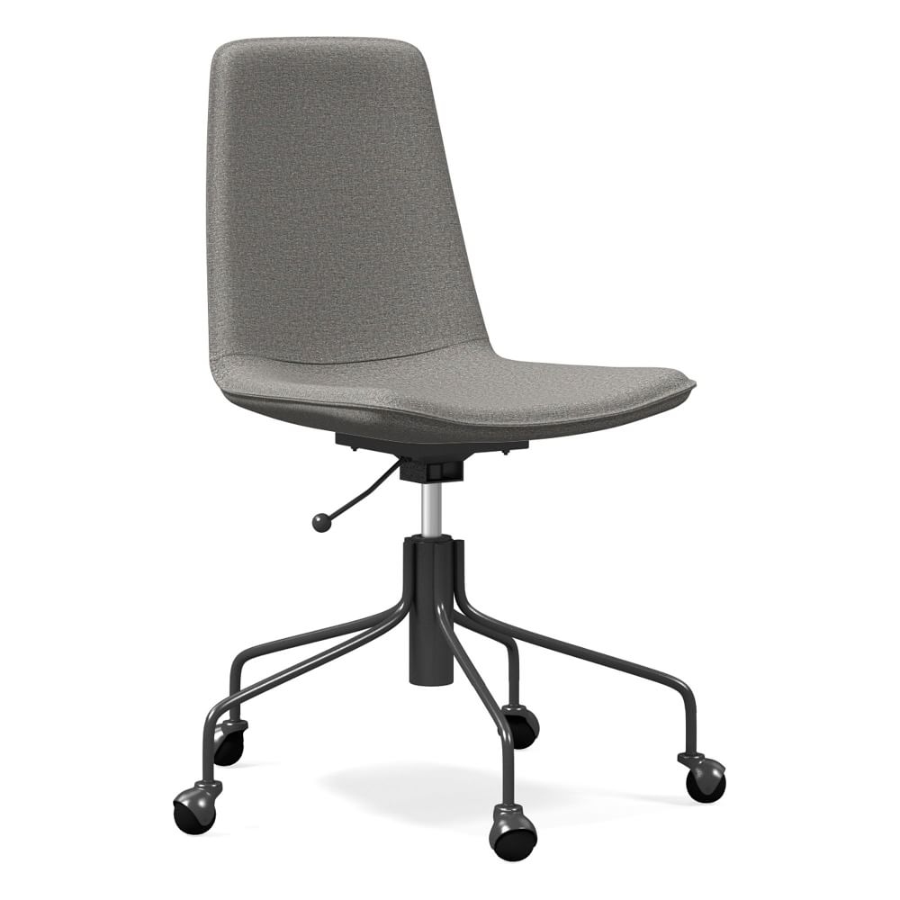 Slope Office Chair, Chenille Tweed, Feather Gray - Image 0