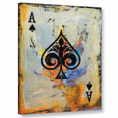 'Ace of Spades' Painting Print on Wrapped Canvas - Image 0