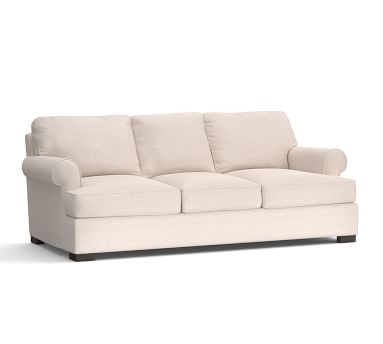 Townsend Roll Arm Upholstered Sofa 87", Polyester Wrapped Cushions, Chenille Basketweave Charcoal - Image 5