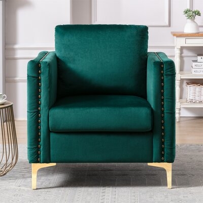 Modern Armchair Tufted Button Accent Chair - Image 0