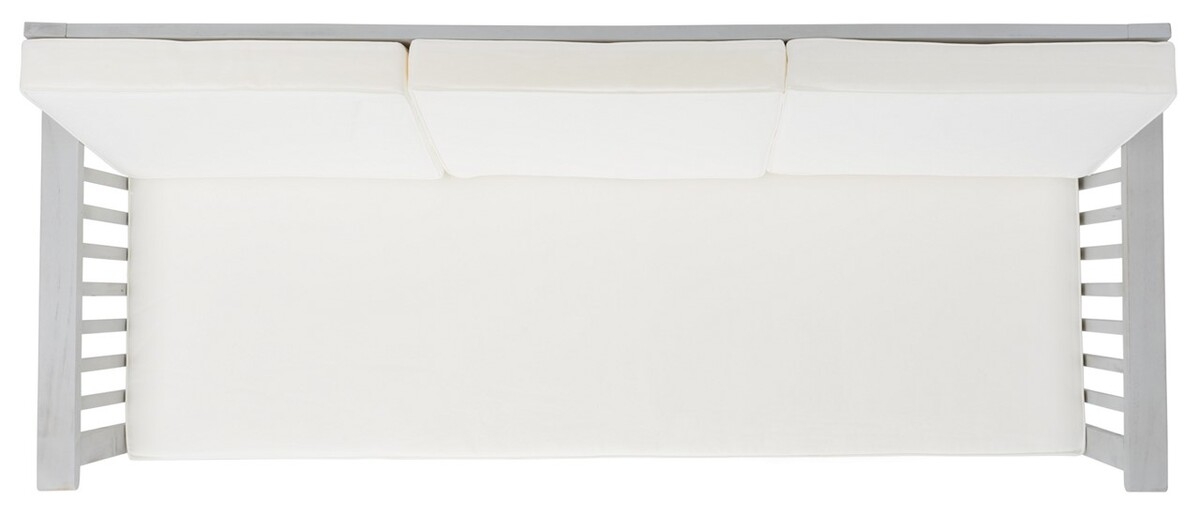 Finnick Outdoor Bench - Grey/Beige - Safavieh - Image 4