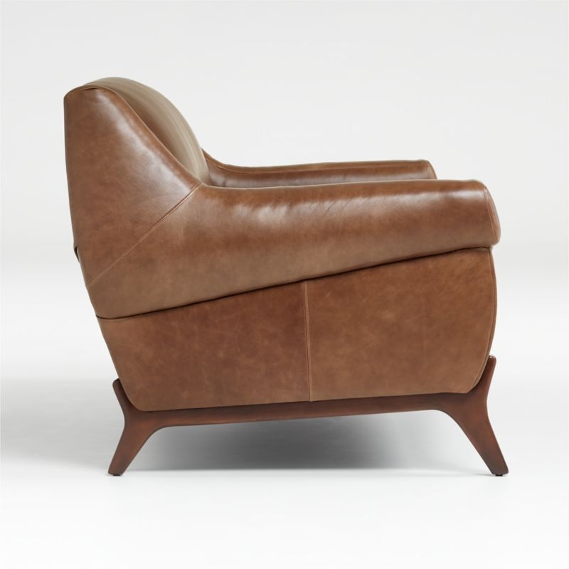 Jesper Small Space Mid-Century Leather Sofa - Image 2