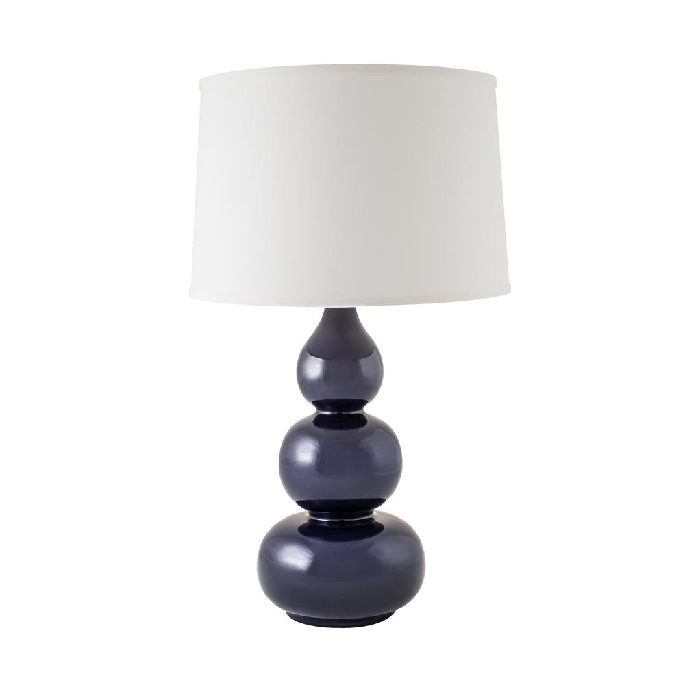 Rjf Enterprises Triple Gourd 28.5 in. Gloss Navy Indoor Table Lamp - Image 0