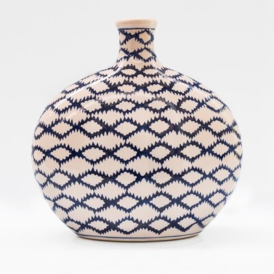 Blue Garden Flat Bottle Vase - Image 0