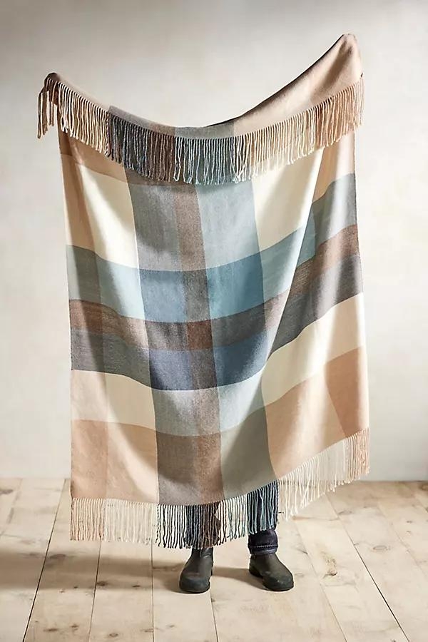 Coastal Plaid Alpaca Throw - Image 0