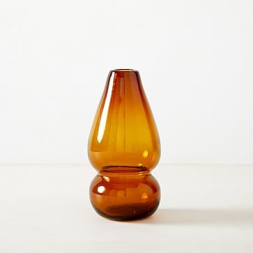 Mexican Glass Vases, Hurricane, Amber, Large - Image 5