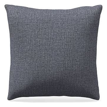 24"x 24" Pillow, N/A, Performance Yarn Dyed Linen Weave, Graphite, N/A - Image 0