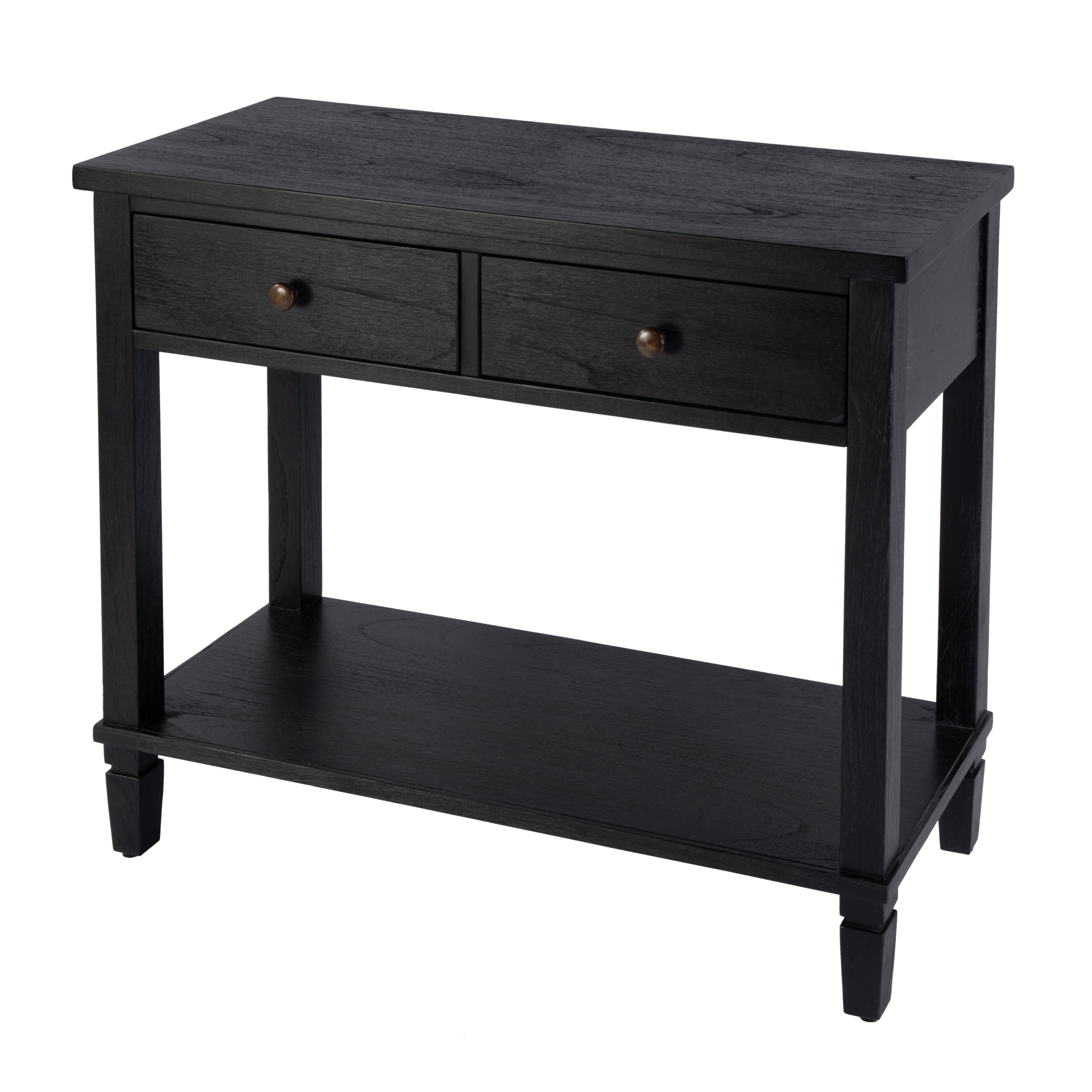 Flagstaff Washed Black Console Table - Image 0