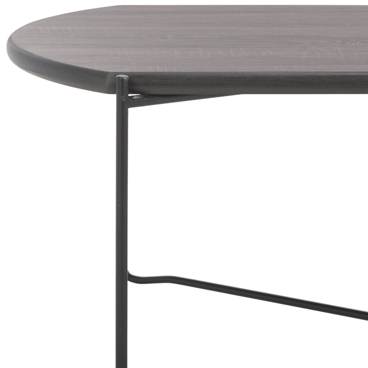 Vickie Coffee Table - Dark Grey Oak / Black - Safavieh - Image 2