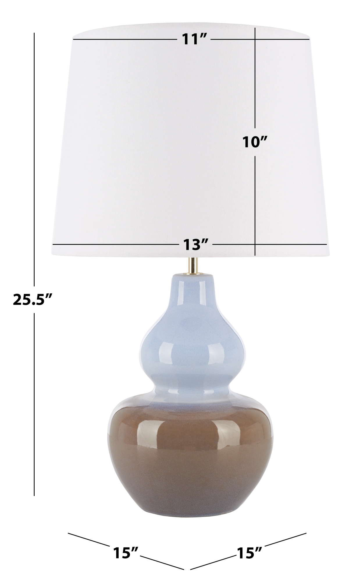 Oriel 22" Table Lamp - Light Blue/Taupe - Safavieh - Image 0