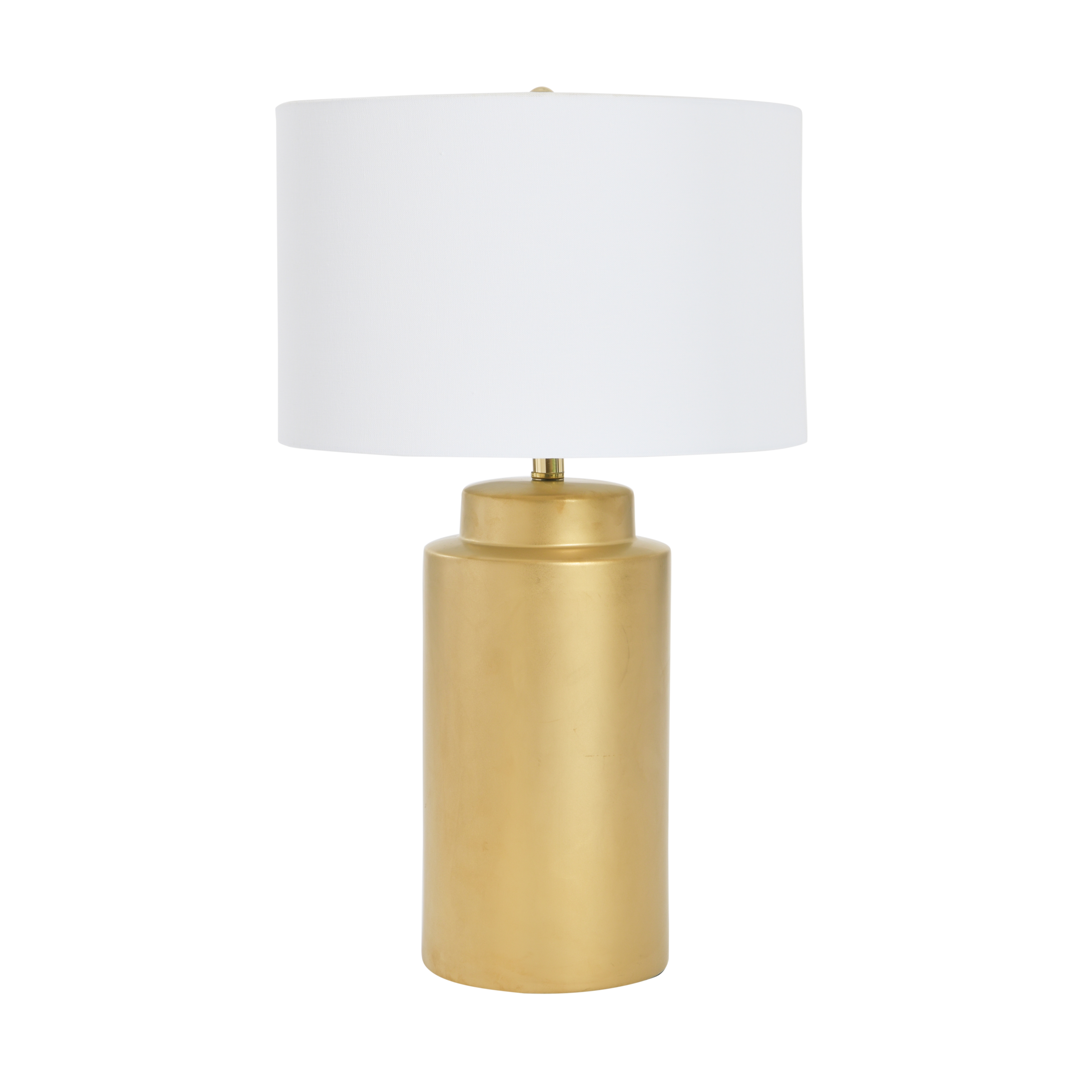 Stoneware Table Lamp with Matte Gold Glaze - Image 0
