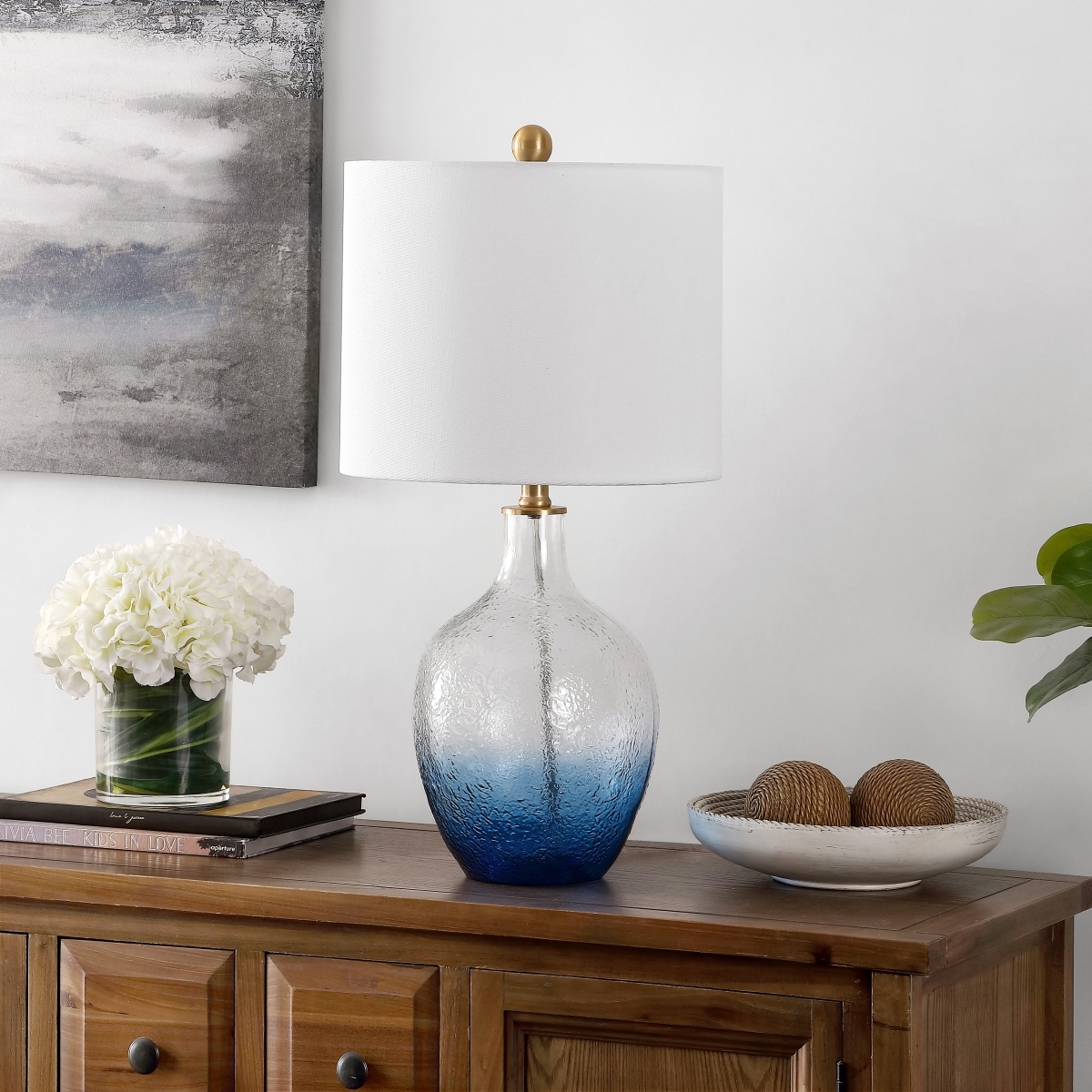 Merla Table Lamp - Blue - Safavieh - Image 1