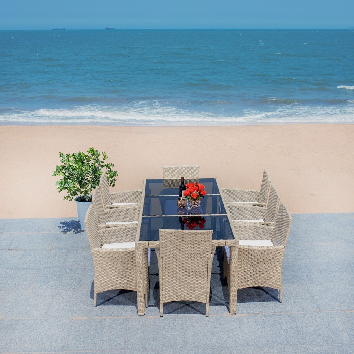 Hailee Dining Set - Beige/White - Safavieh - Image 9