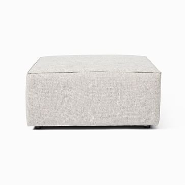 Remi Ottoman, Memory Foam, Yarn Dyed Linen Weave, Graphite, Concealed Support - Image 2