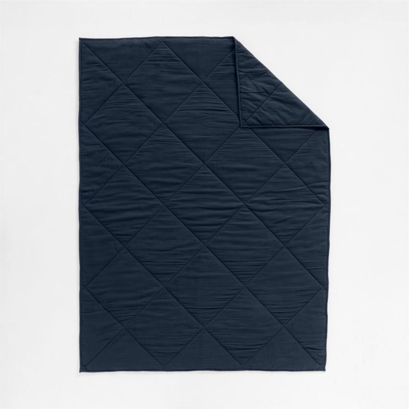 Supersoft Gauze Organic Cotton Deep Indigo Twin XL Quilt - Image 2