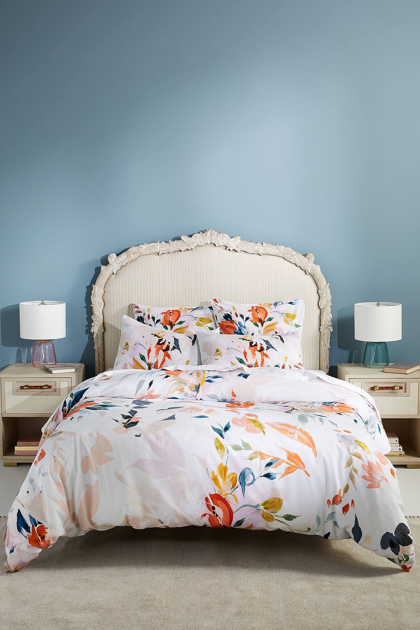 Bryony Cotton Slub Printed Duvet Cover - Image 0