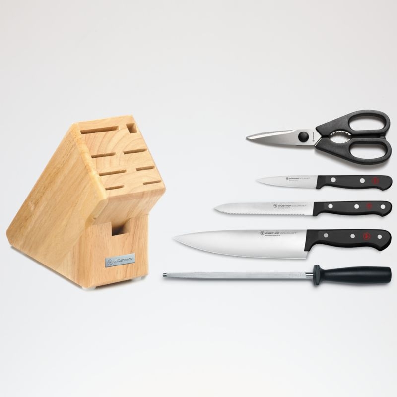 Wusthof ® Gourmet 6-Piece Natural Knife Block Set - Image 2