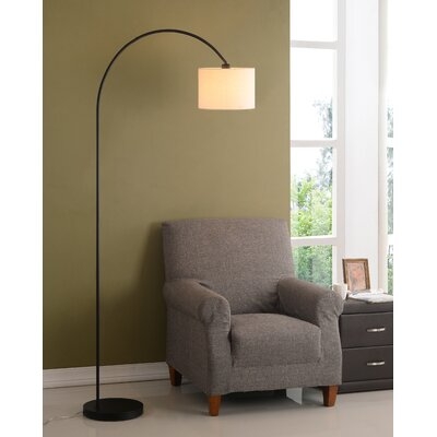 Montes 80" Arched Floor Lamp - Antique Brass - Image 0