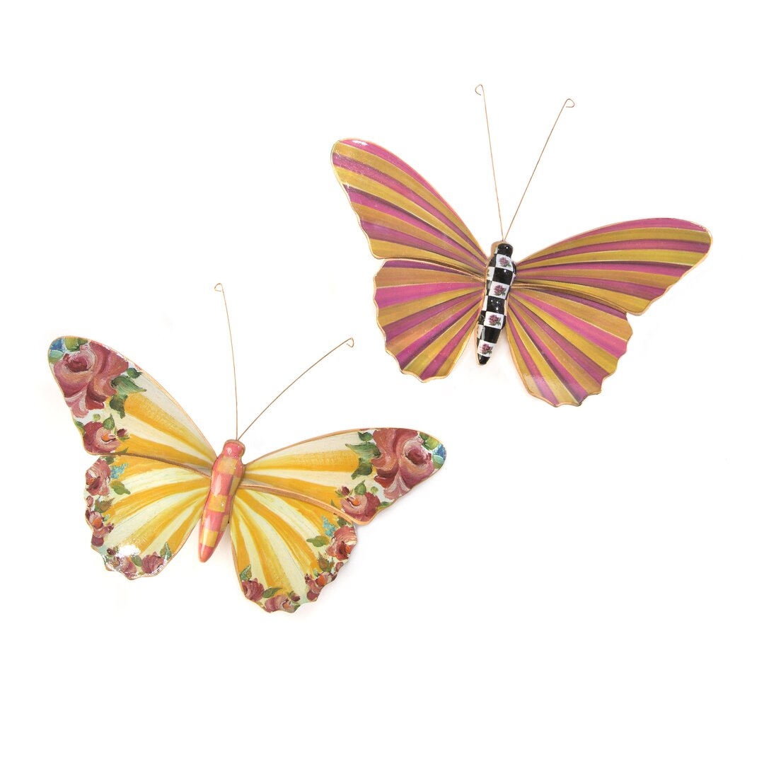 MacKenzie-Childs Garden Butterfly Duo Wall Decor - Image 0