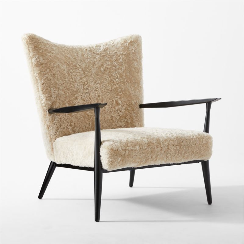 Pull-Up Shearling Lounge Chair Model 1321 - Image 5