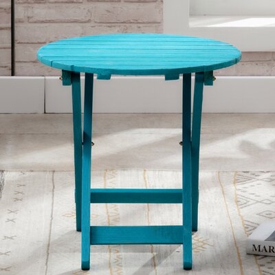 Rue Folding Solid Wood Side Table - Image 0