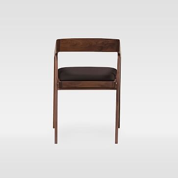 Angled Frame Dining Arm Chair, Walnut, Black - Image 2