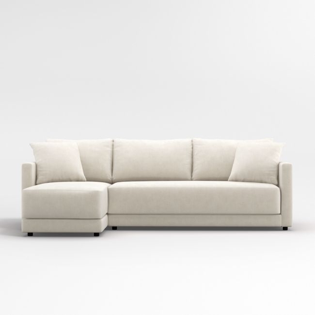 Gather 2-Piece Chaise Apartment Bench Sectional Sofa - Image 0
