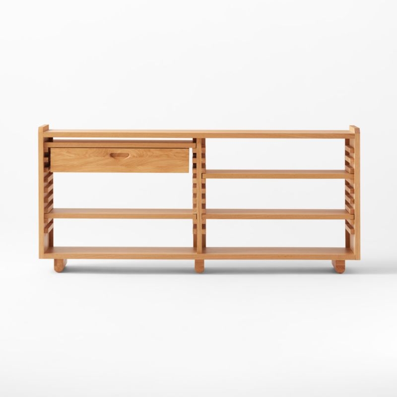 Ventura White Oak Low Bookcase - Image 7