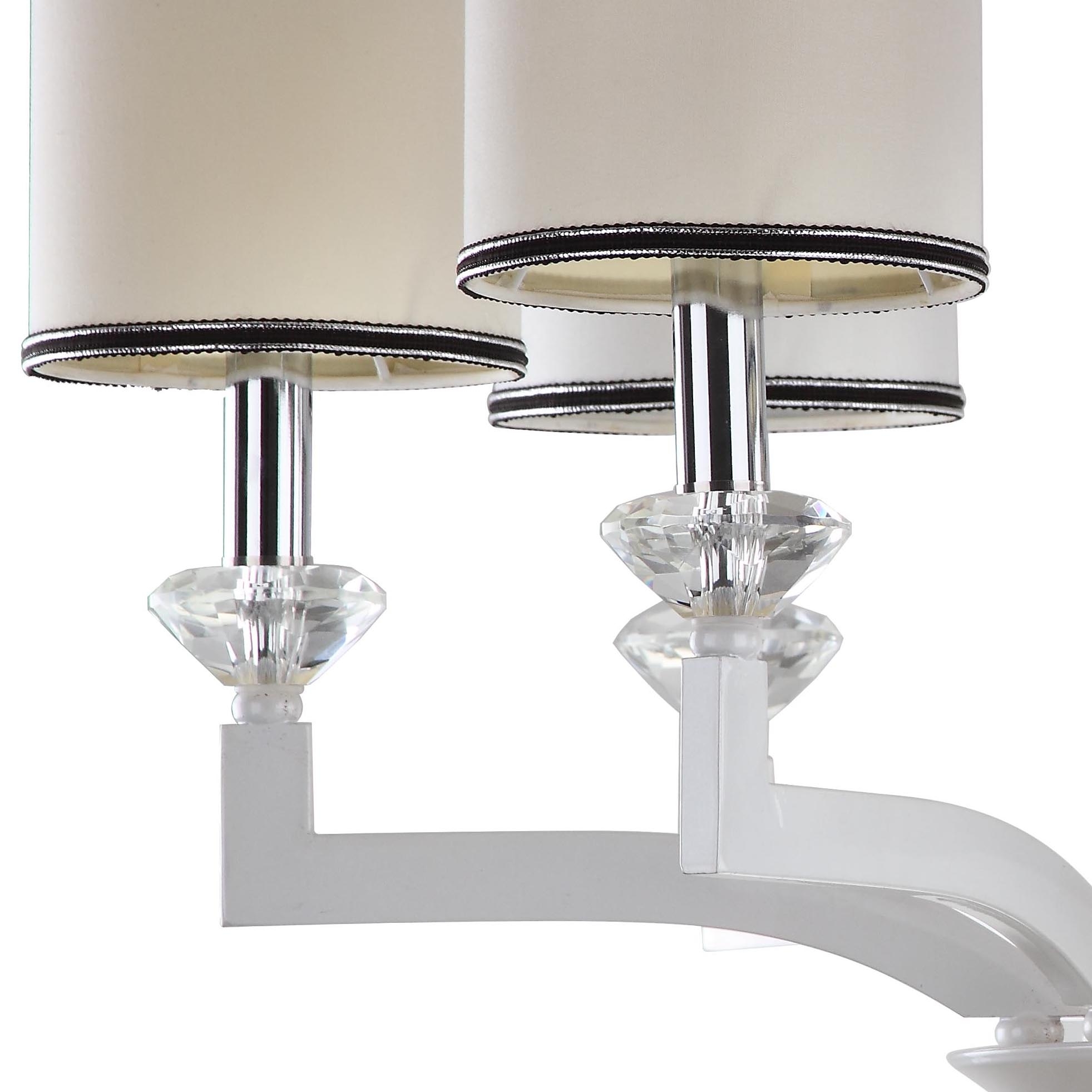 Erin 6 Light 27.5 Inch Dia Chandelier - Pearl White - Safavieh - Image 2