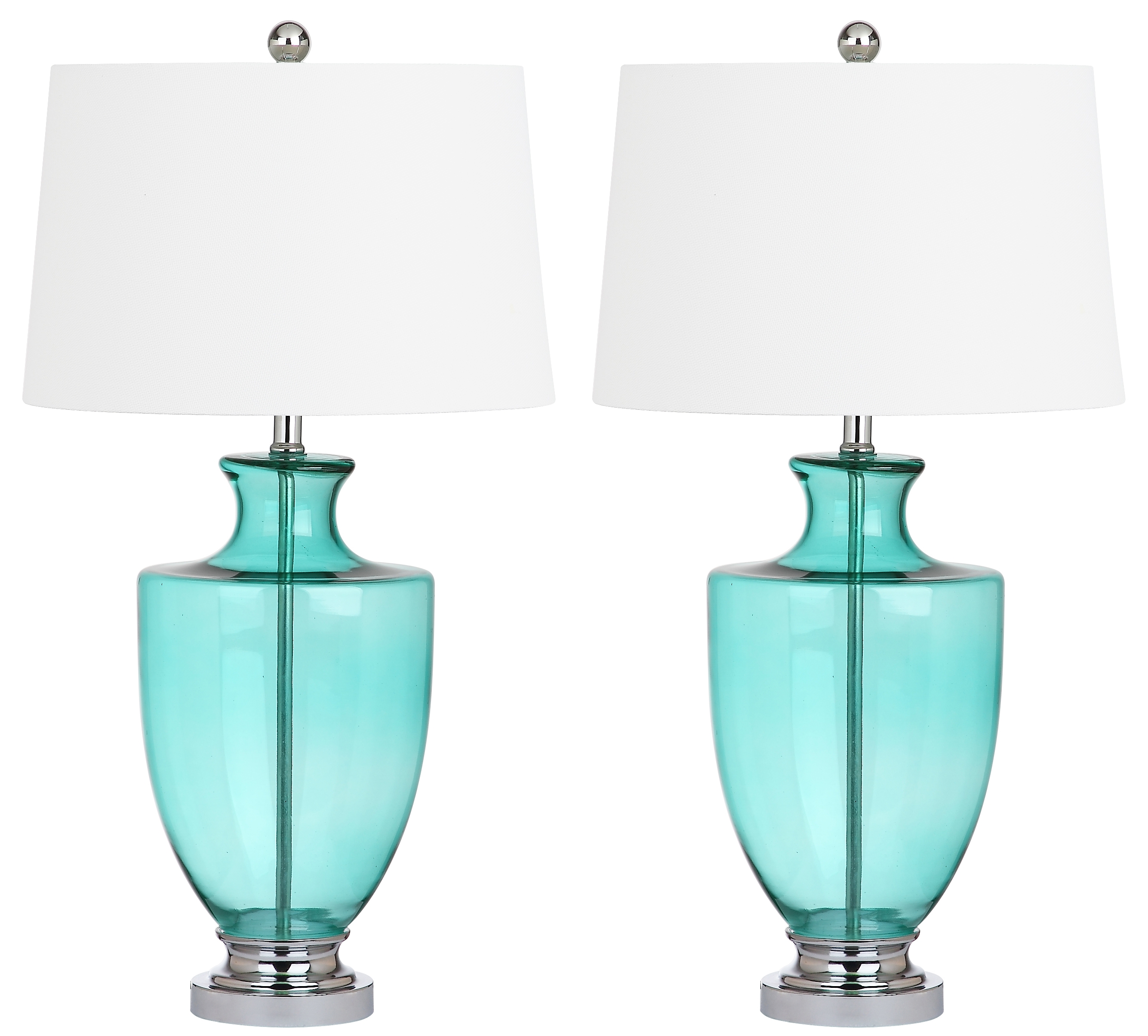 Desiree 30-Inch H Glass Table Lamp - Green - Safavieh - Image 0