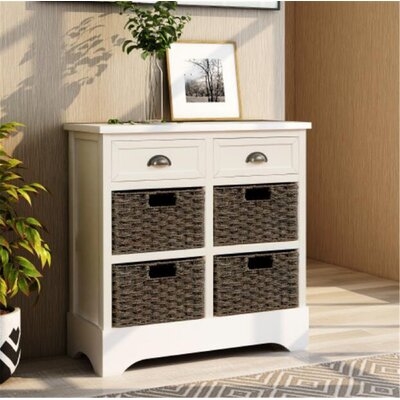 Rustic Storage Cabinet  Accent Furniture (white) - Image 0
