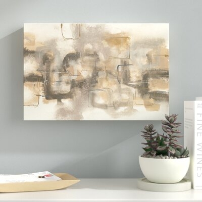 'Platinum Neutrals I' Painting Print on Wrapped Canvas - Image 0