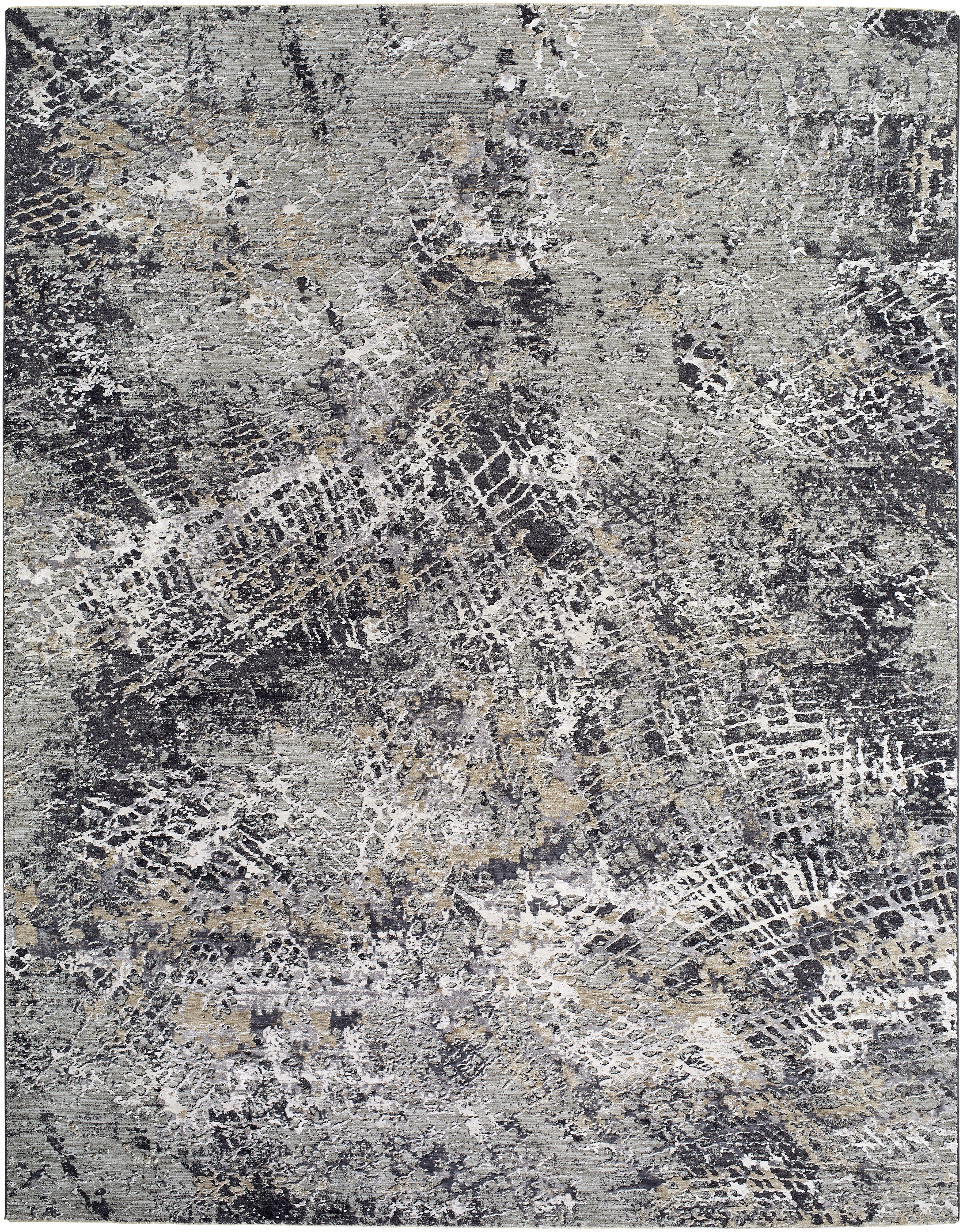 Gakko Gray Indoor 5'3" x 5'3" Machine Woven Rug - Image 0