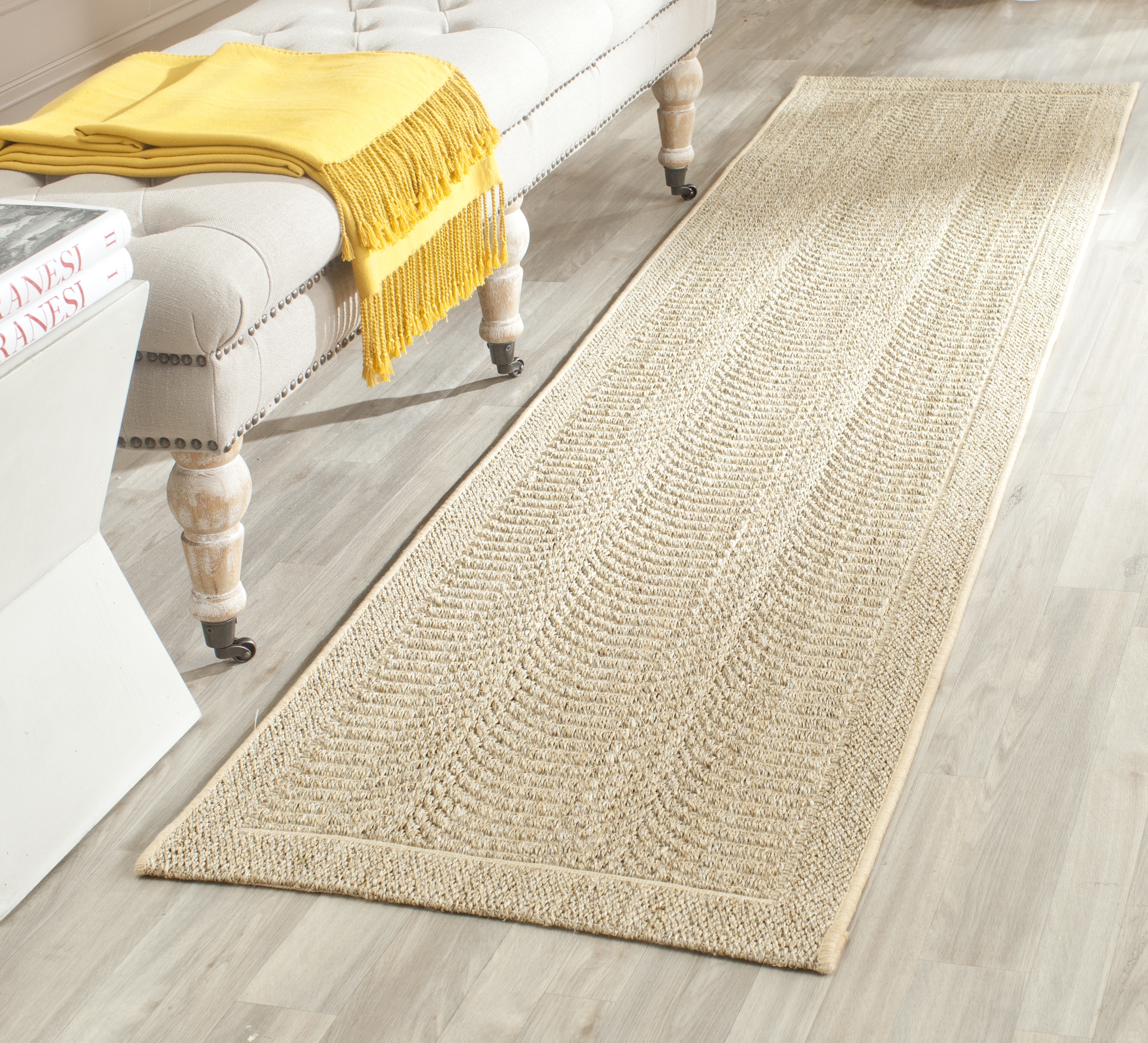 Arlo Home Woven Area Rug, PAB322A, Desert Sand,  8' X 11' - Image 1