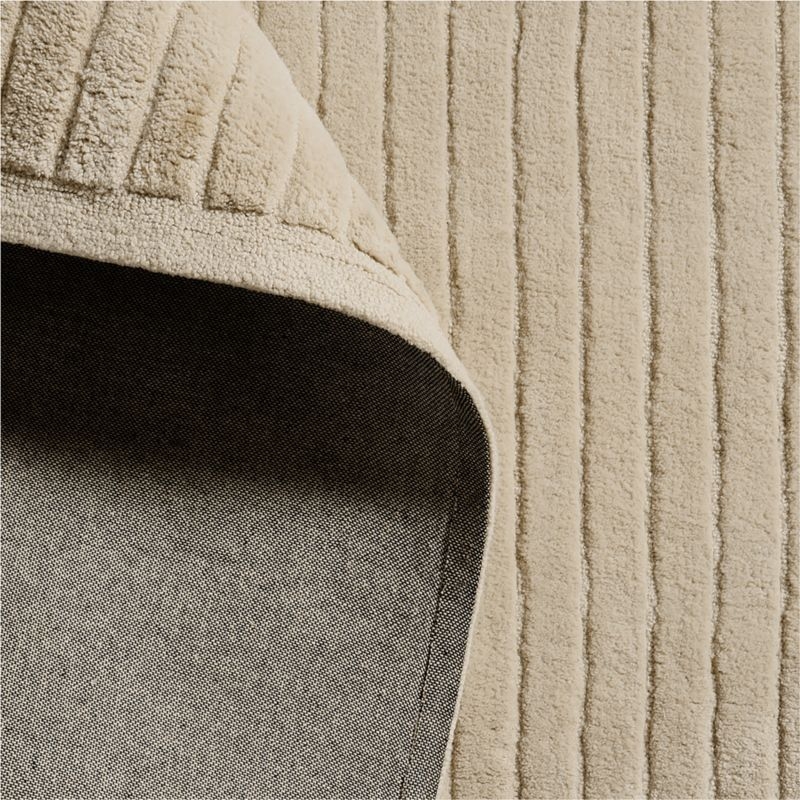 Aija Striped Pampas Ivory Kids Performance Area Rug 6'x9' - Image 1