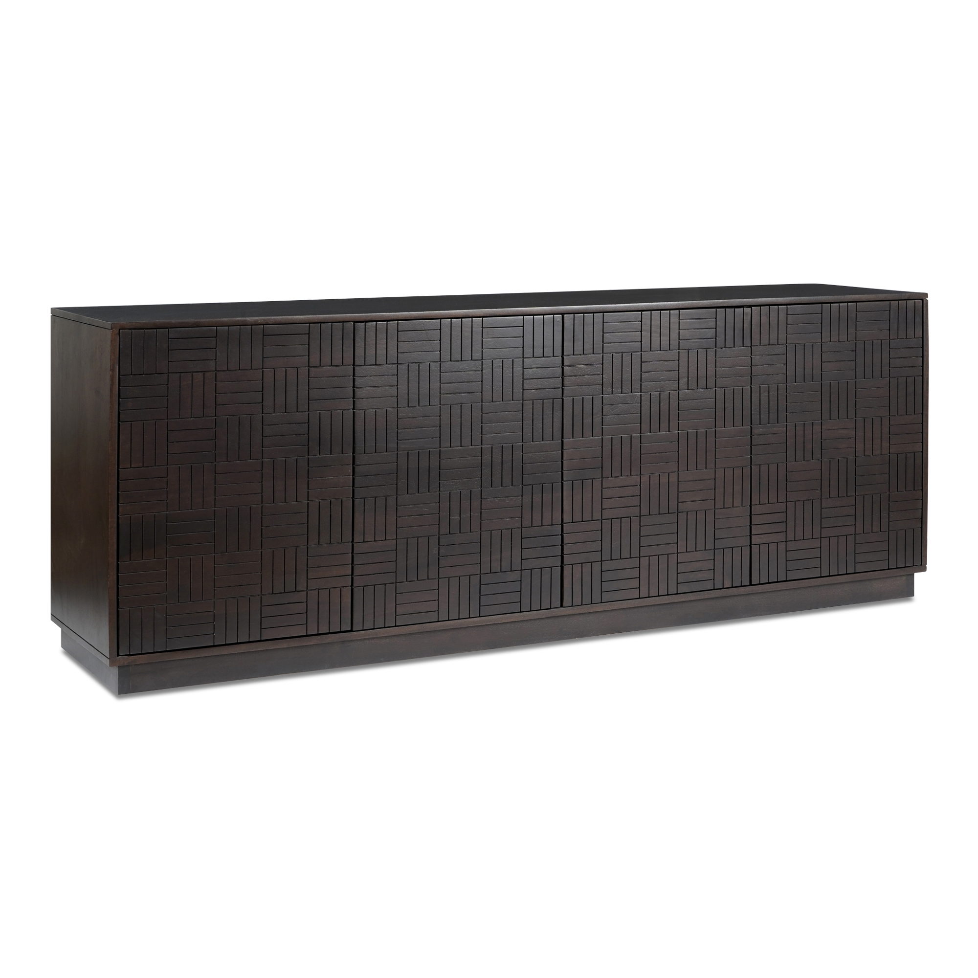 Denman 4 Door Sideboard Dark Brown - Image 2