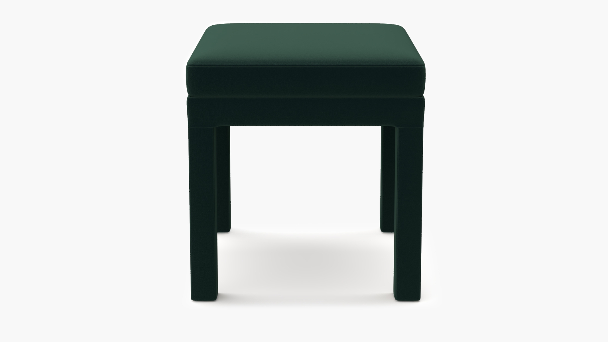 Parsons Ottoman, Spruce Performance Plush Velvet - Image 0