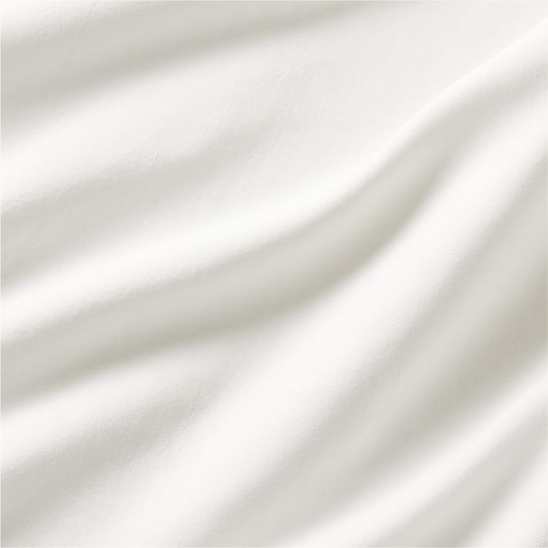 Muna Warm White Washed TENCEL™ Solid Standard Pillowcases Set of 2 - Image 1