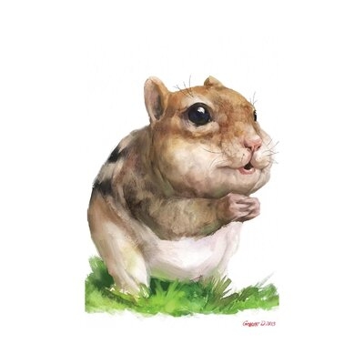 Chipmunk by George Dyachenko - Wrapped Canvas Painting Print - Image 0