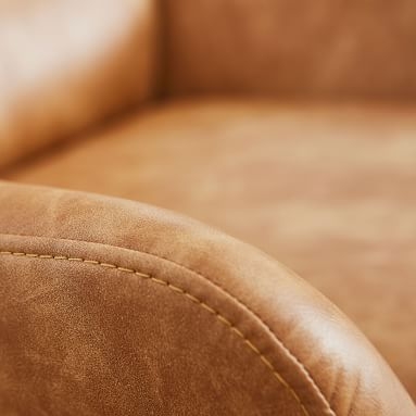Vegan Leather Caramel Lennon Lounge Chair - Image 2