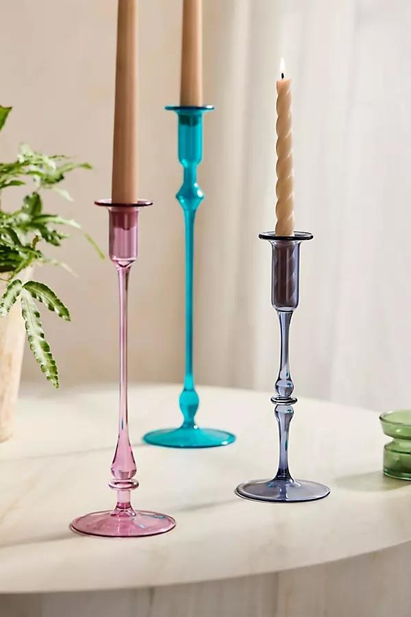 Egyptian Glass Spindle Taper Holder - Image 0