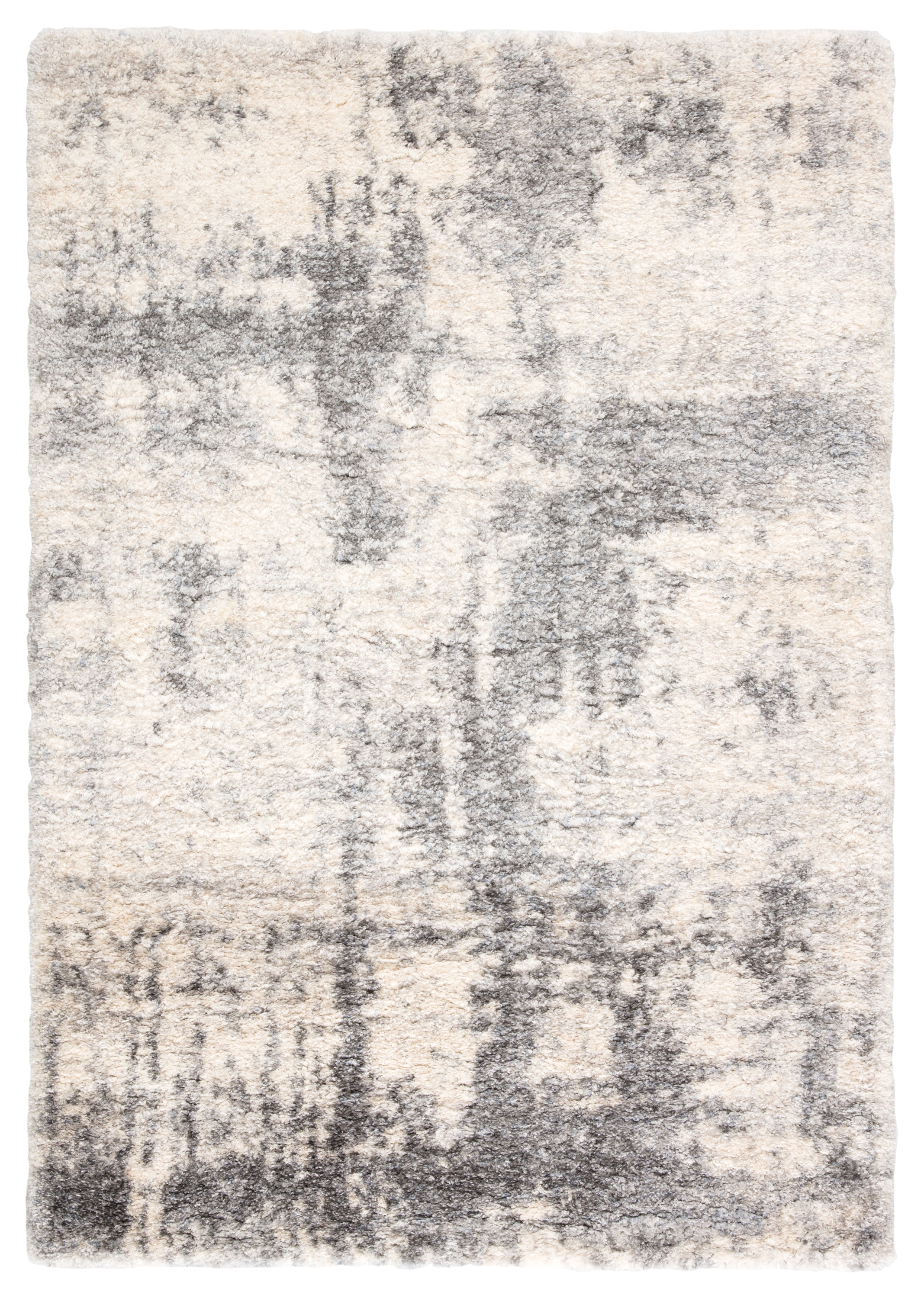 Serenade Abstract Ivory/ Light Gray Area Rug (5'3"X7'7") - Image 0