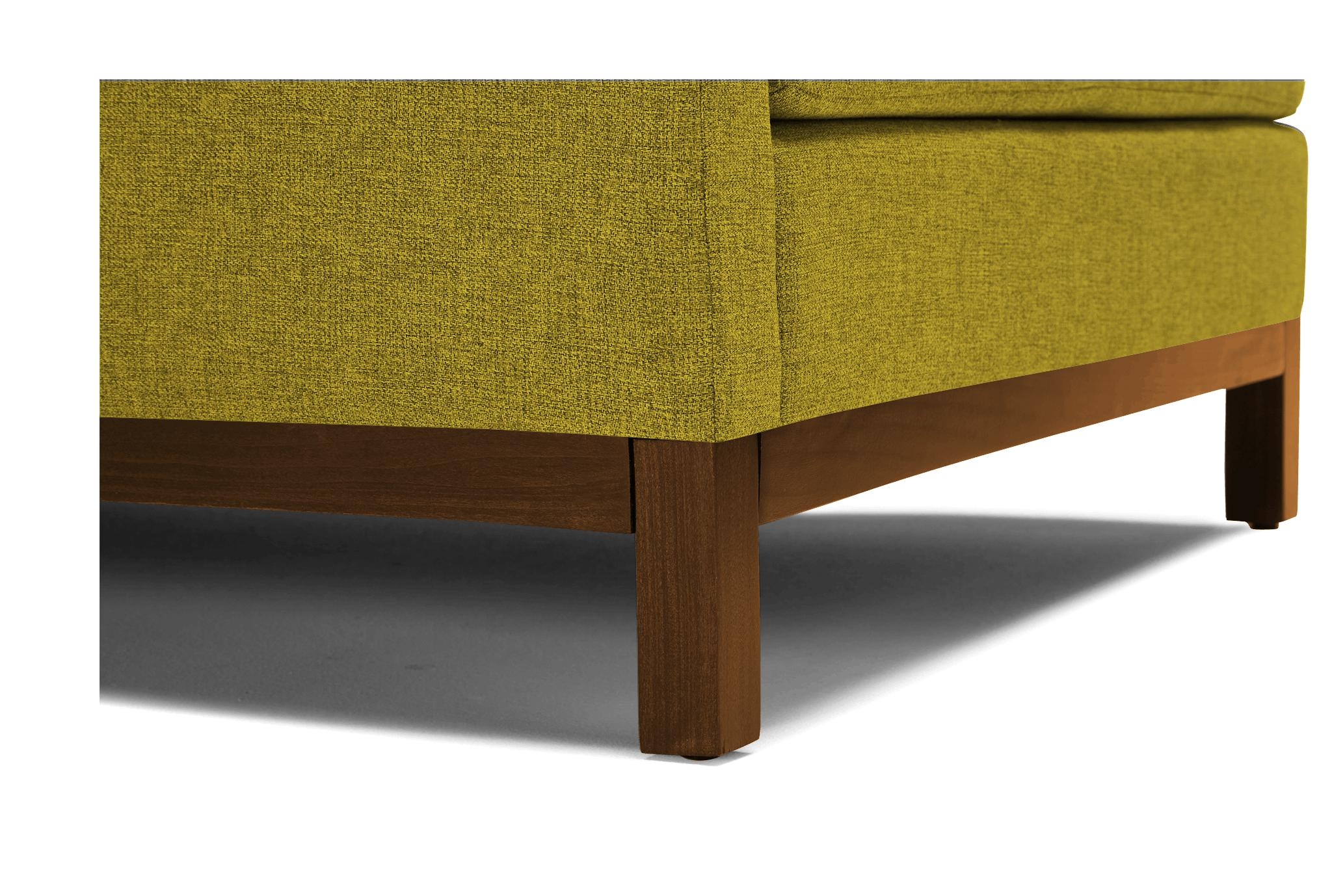Yellow Arwen Mid Century Modern Armless Sofa - Bloke Goldenrod - Mocha - Image 4