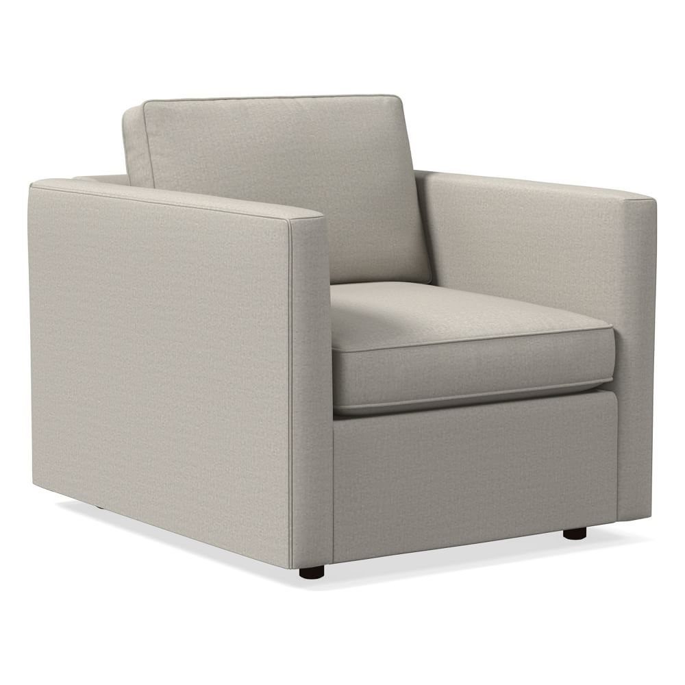 Harris Chair, Poly , Performance Basket Slub, Pearl Gray, Concealed Supports - Image 0