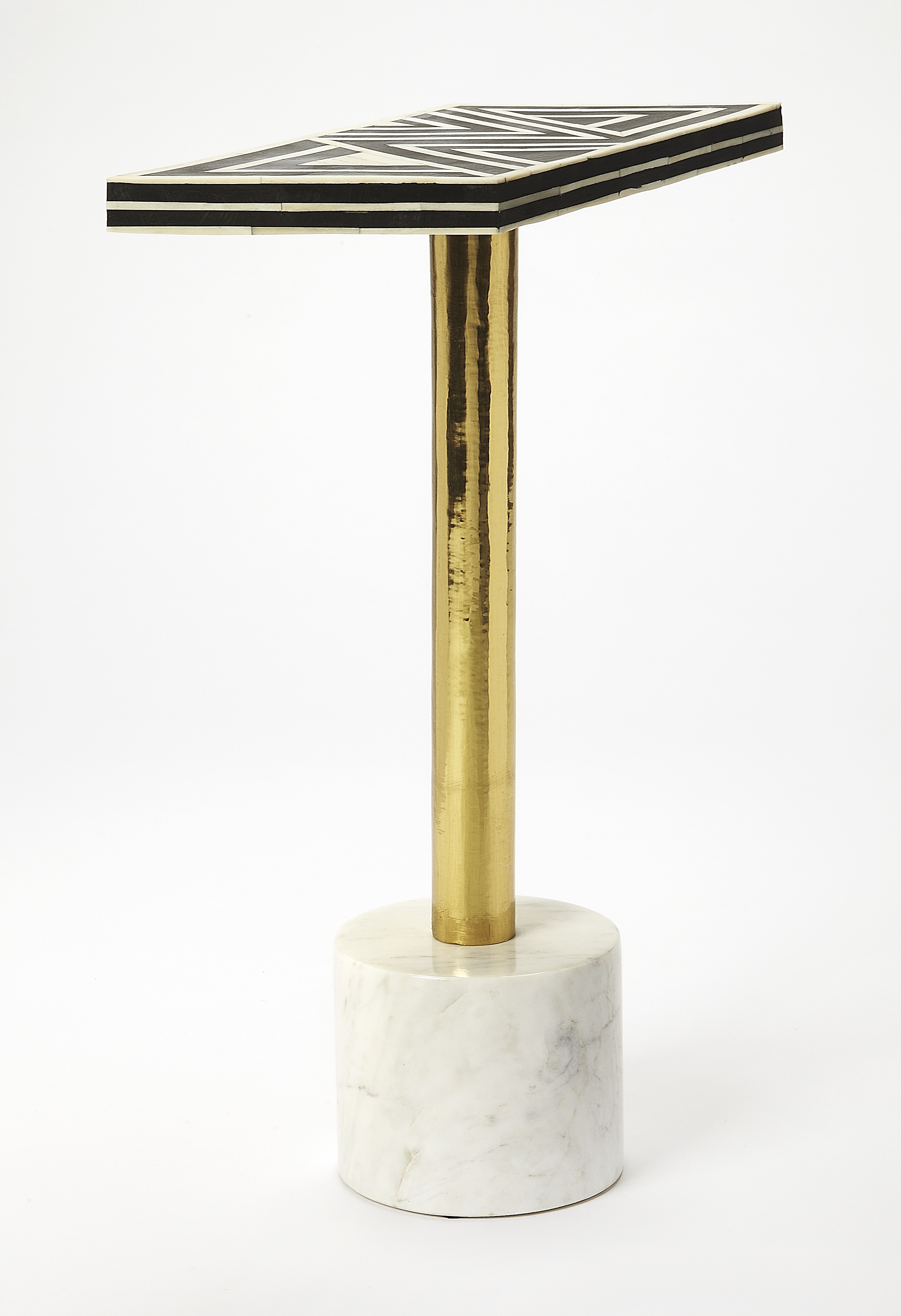 Draper Black Bone Inlay Side Table - Image 3