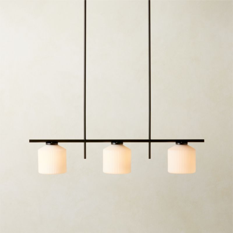 Silo 3-Light Matte Black Pendant Light - Image 1