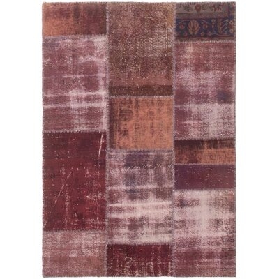 One-of-a-Kind Sumter Hand-Knotted 1980s Dark Red 4'11" x 6'11" Wool Area Rug - Image 0